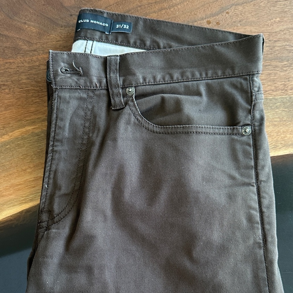 Club Monaco Men's Dark Brown Slim Jeans